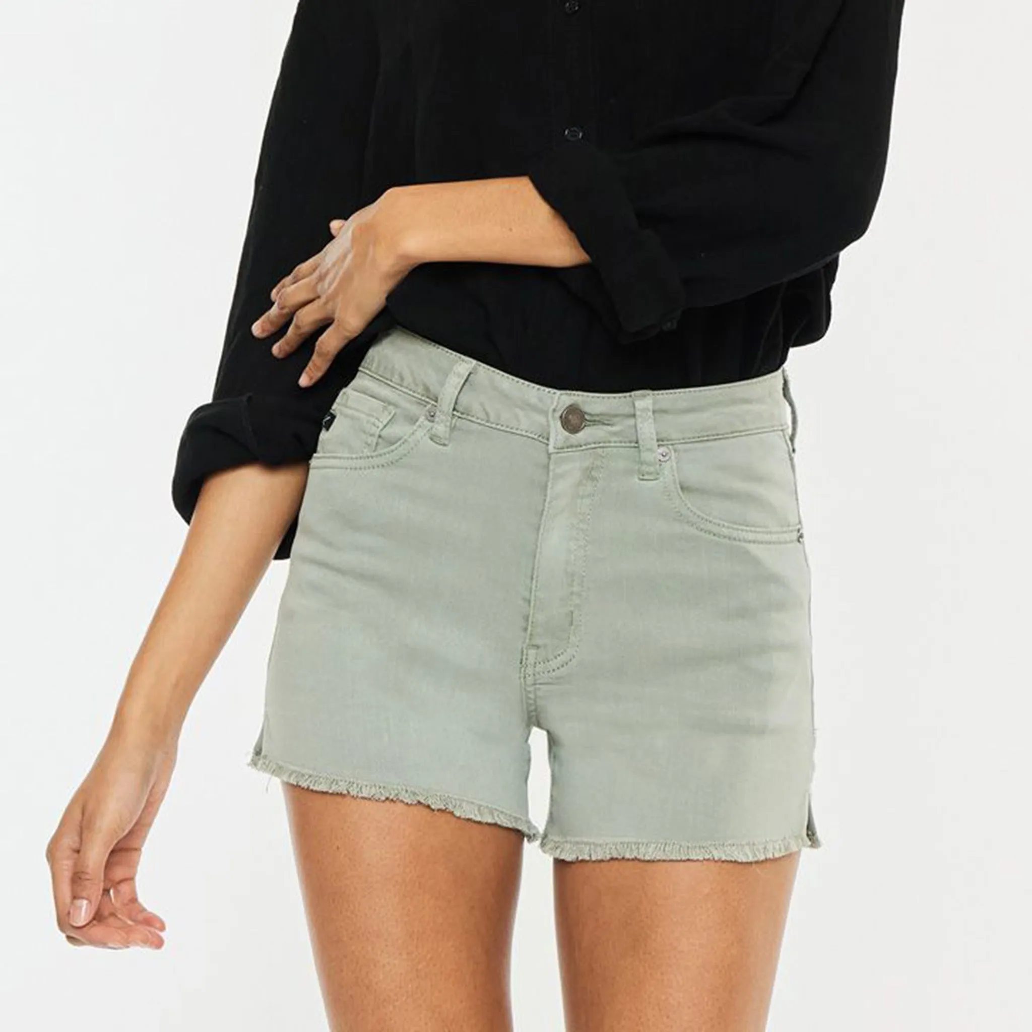 KanCan Damen-Oliv Shorts