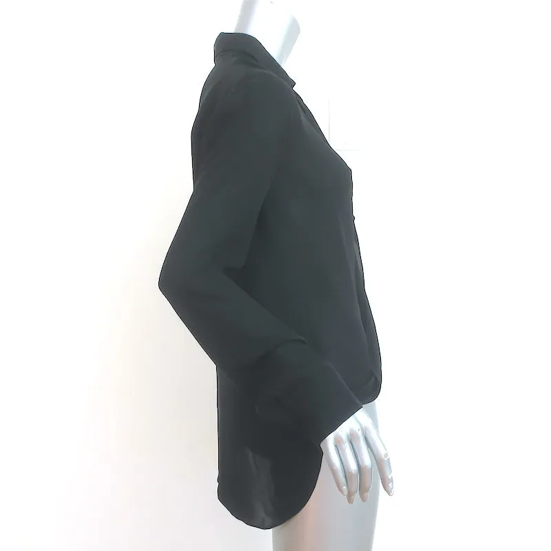 L'Agence Black Silk Größe Extra Small Langarm Top