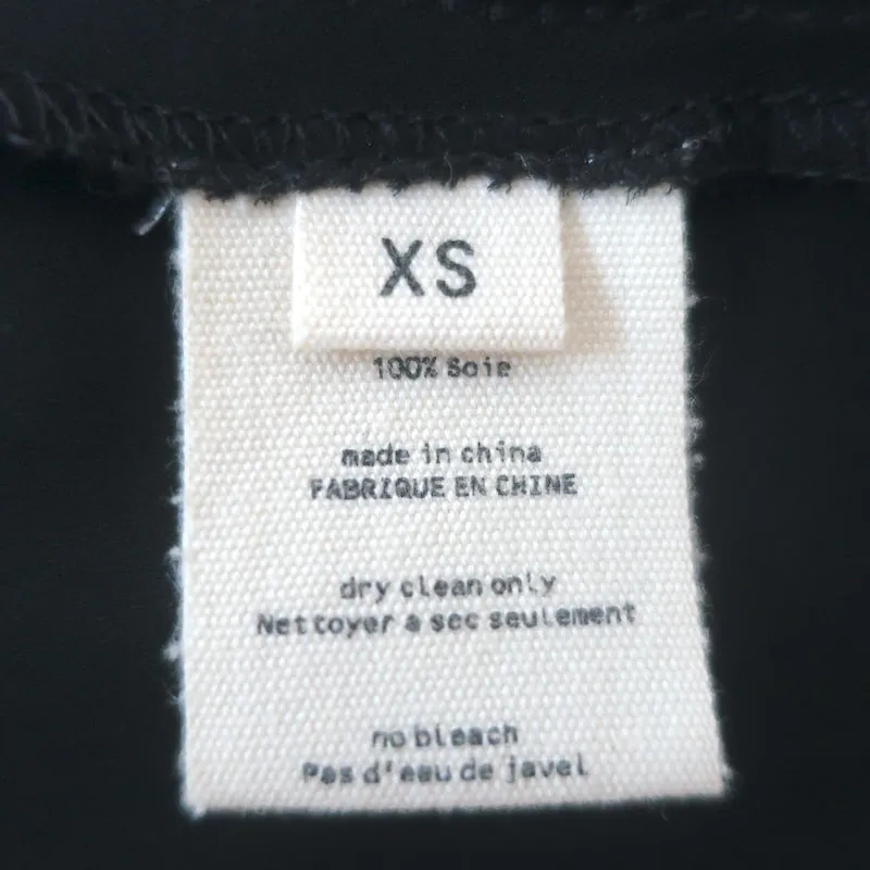 L'Agence Black Silk Größe Extra Small Langarm Top