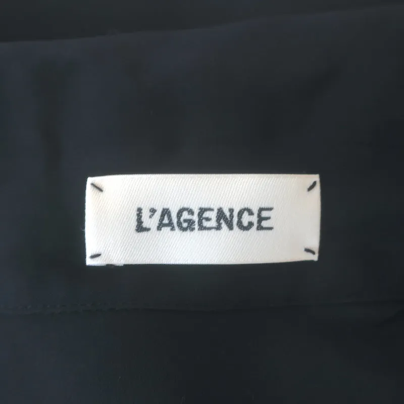 L'Agence Black Silk Größe Extra Small Langarm Top