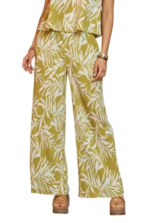 Blattmuster-Dresshose in Kiwi
