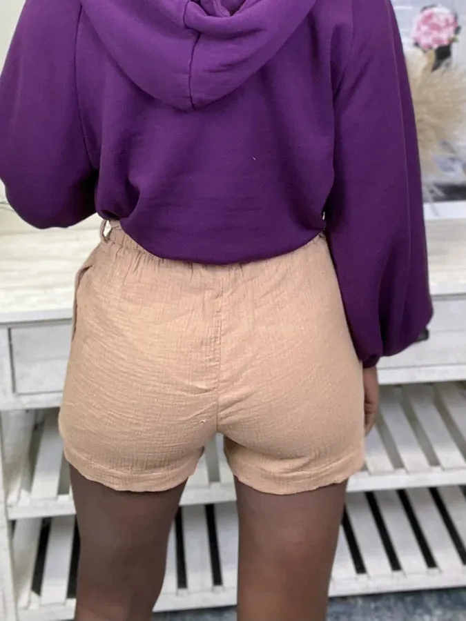 Let's Live It Up Damen Shorts mit abnehmbarem Gürtel