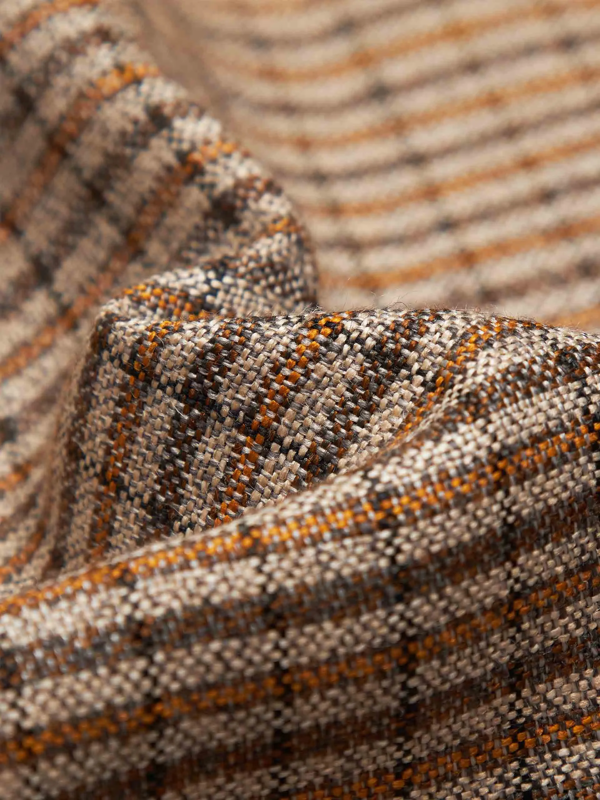 Leinen-Mix Karo-Blazer
