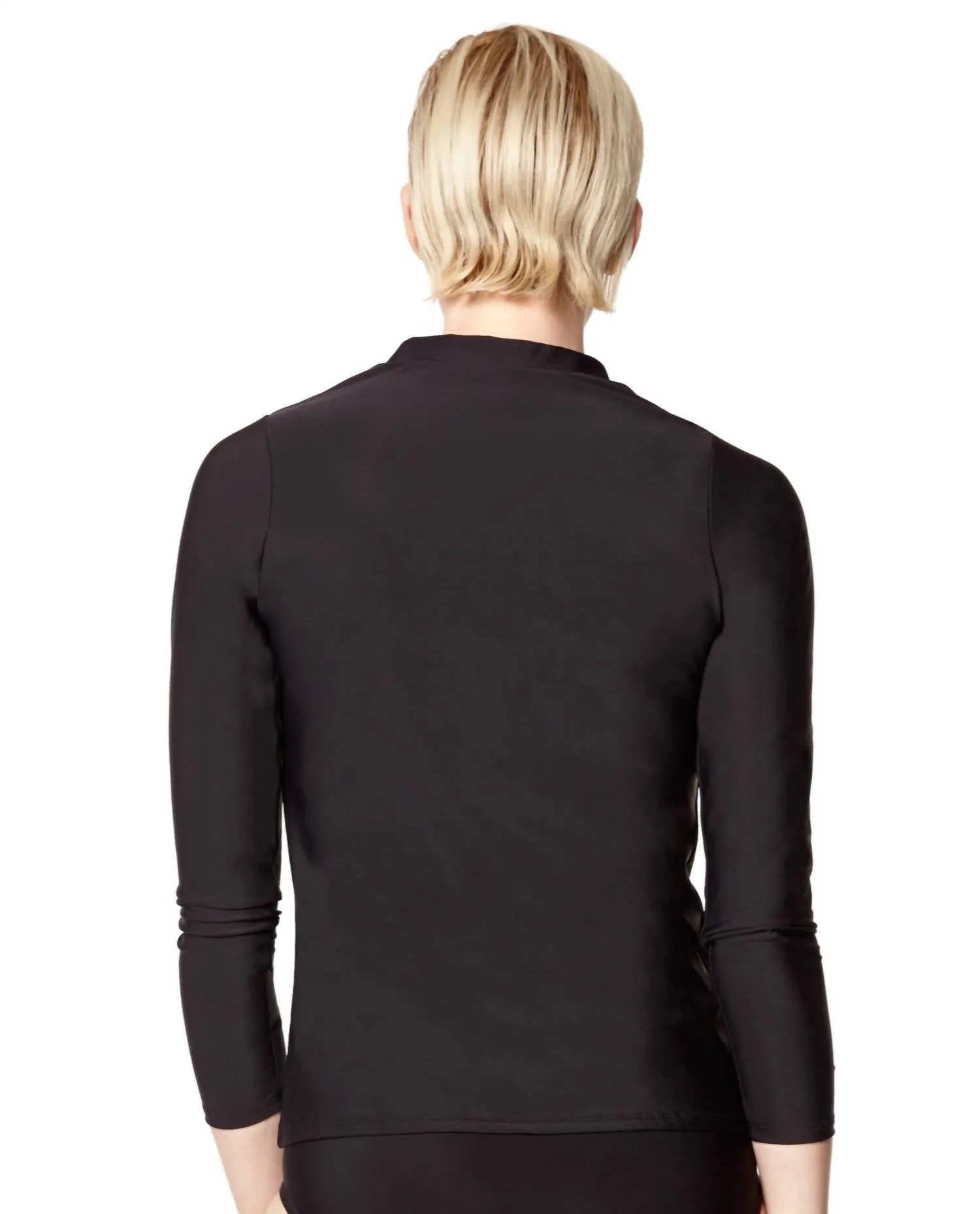 Langarm-Rashguard in Schwarz