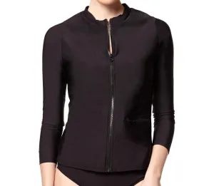 Langarm-Rashguard in Schwarz