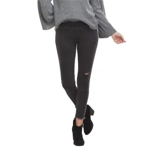 Max Distressed Denim Legging In Schwarz