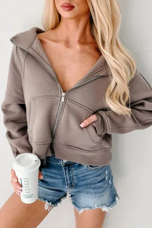 Miles Ahead Zip-Up Hoodie (Mokka)
