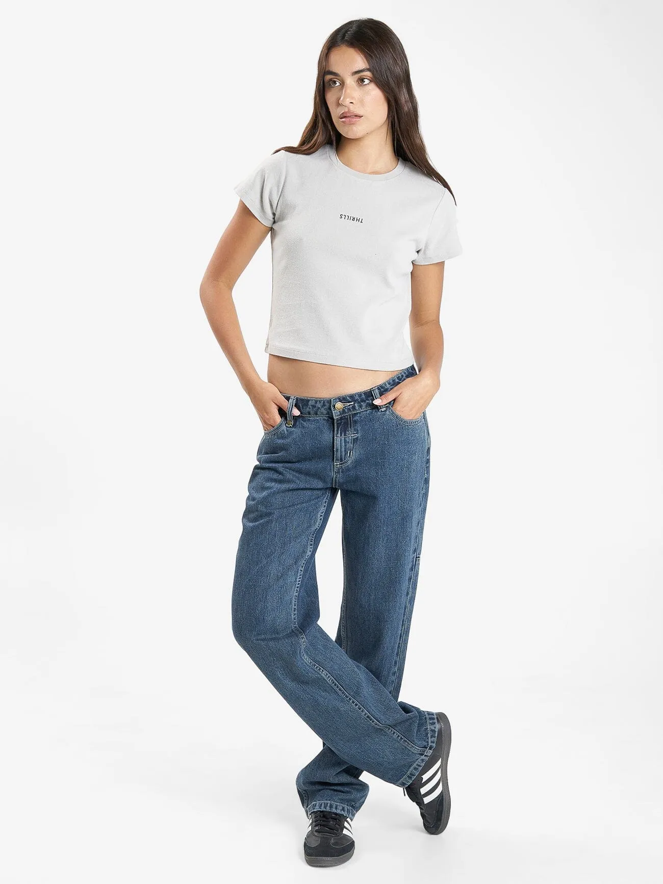 Minimalistische Thrills Mini T-Shirt - Austerngrau