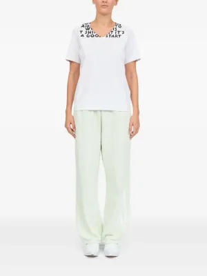 MM6 Maison Margiela - Women V-Neck SIDA Print T-Shirt Clothing_mm6