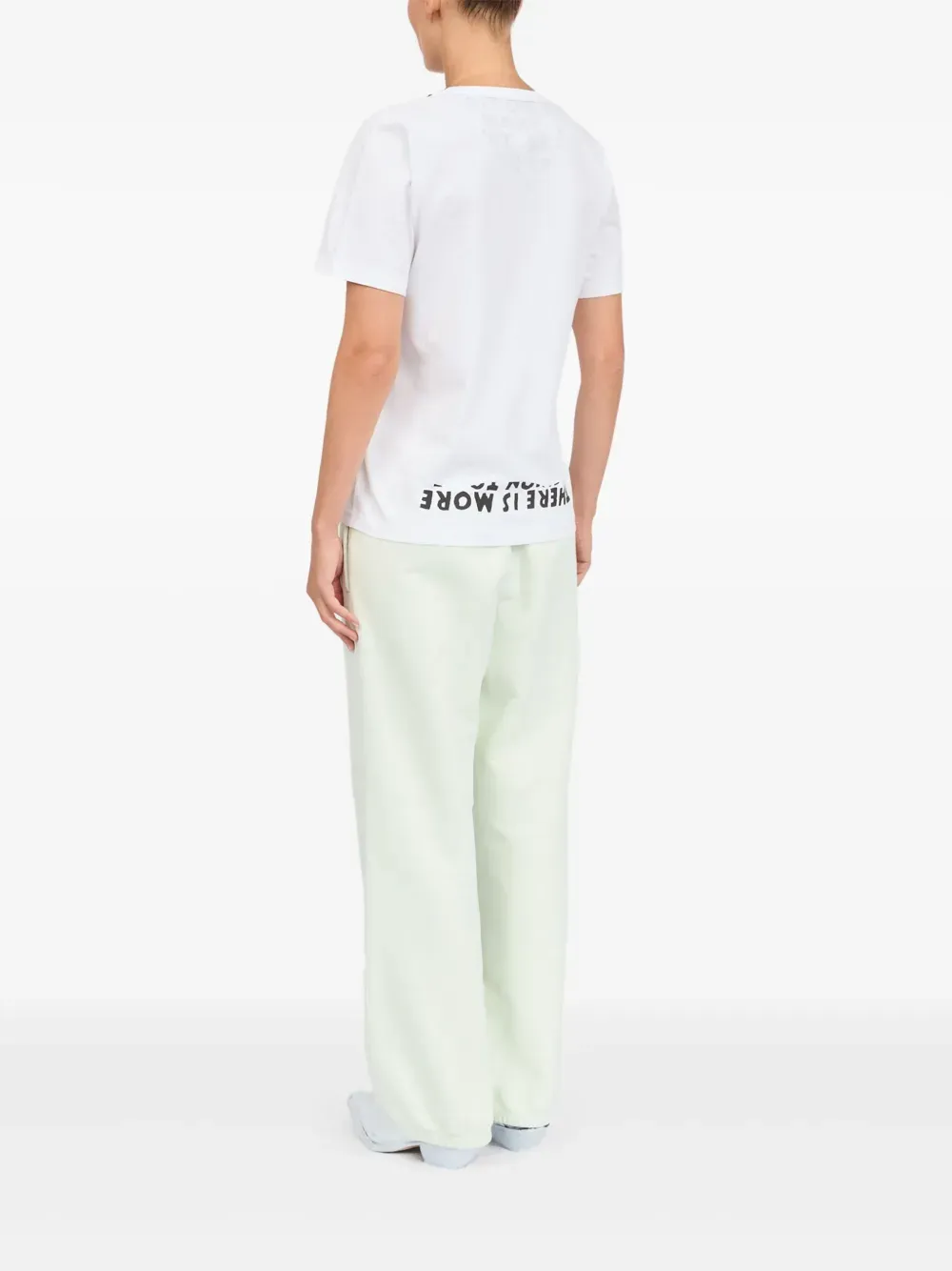 MM6 Maison Margiela - Damen V-Ausschnitt SIDA Print T-Shirt Bekleidung_mm6