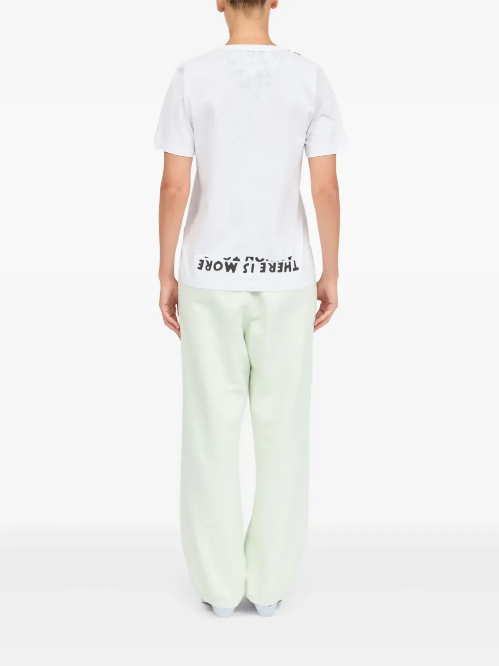 MM6 Maison Margiela - Damen V-Ausschnitt SIDA Print T-Shirt Bekleidung_mm6