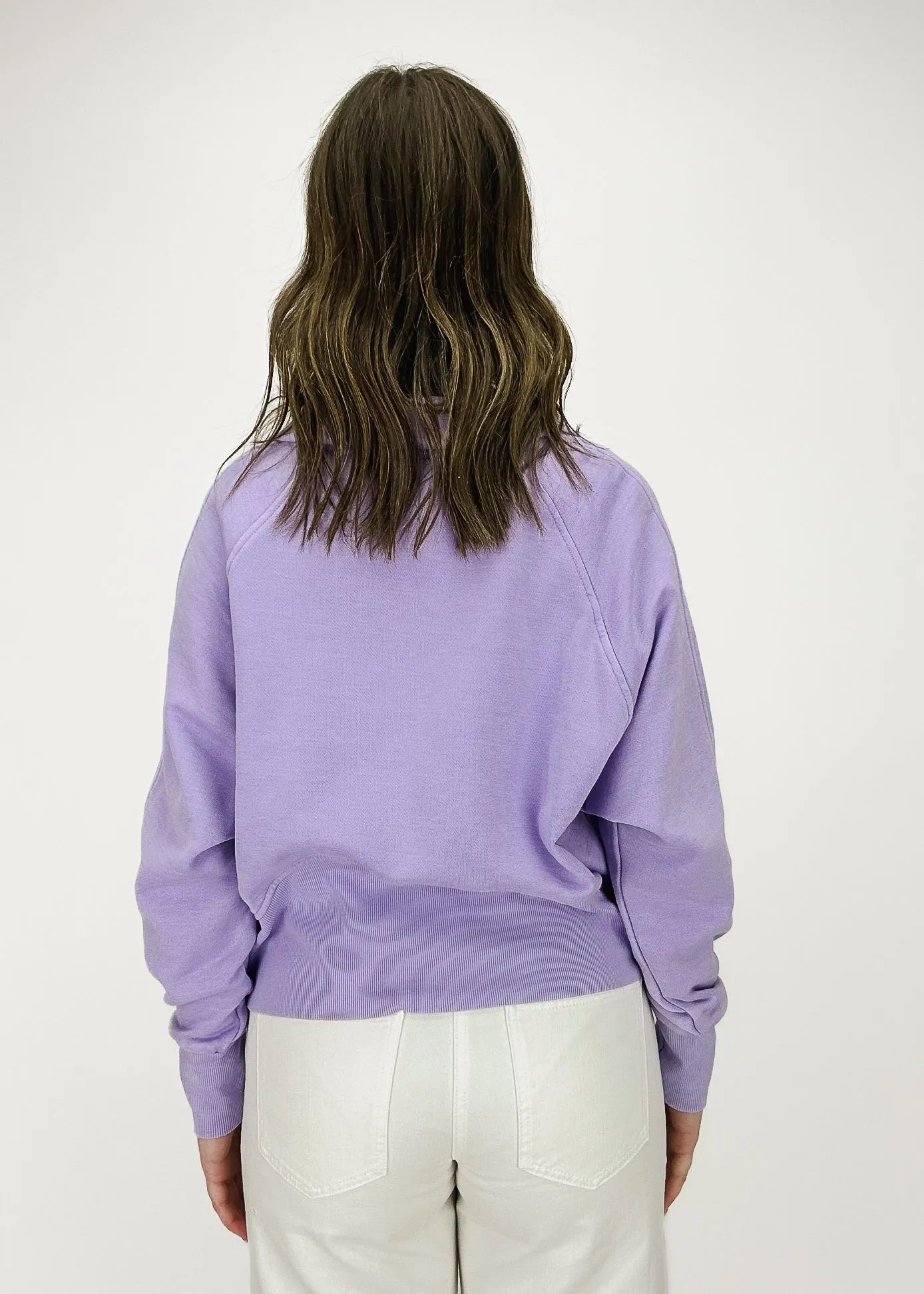Molly Viertelzip-Pullover - Lavendel