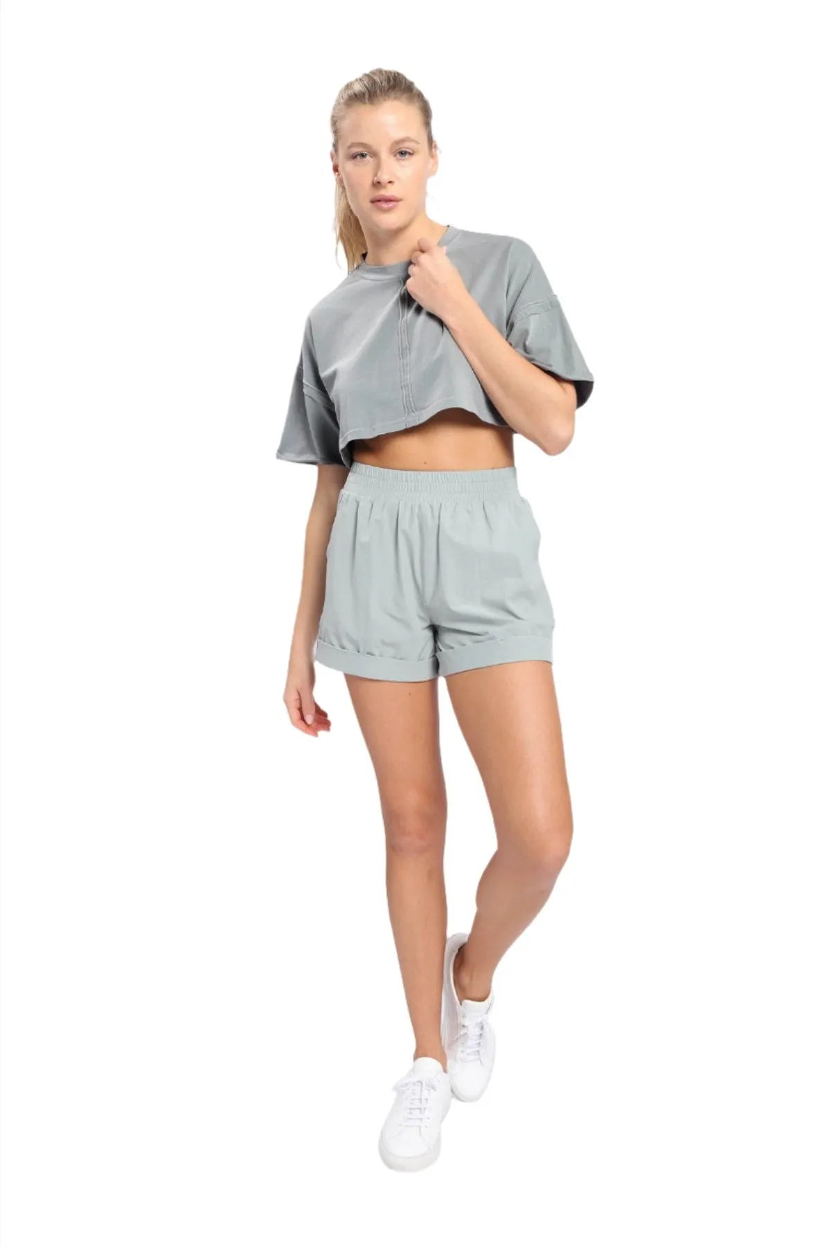 Mono B Pima Baumwolle Ultra Cropped Top KT-B0152