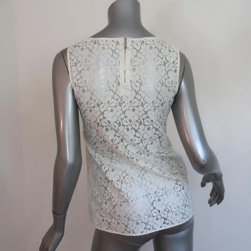 M.Patmos Spitzentop Weiß Größe Extra Small Ärmellose Bluse