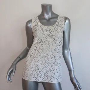 M.Patmos Spitzentop Weiß Größe Extra Small Ärmellose Bluse