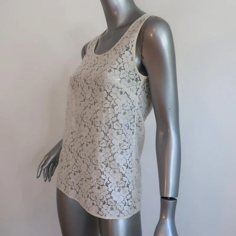 M.Patmos Spitzentop Weiß Größe Extra Small Ärmellose Bluse