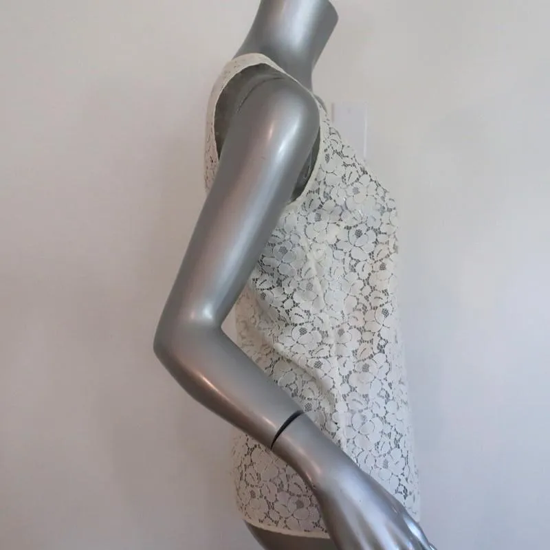 M.Patmos Spitzentop Weiß Größe Extra Small Ärmellose Bluse