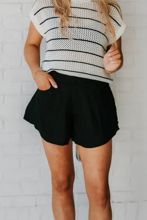 Mylah Weite Leinen-Shorts
