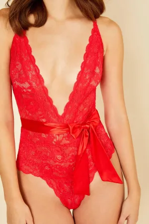 Never Say Never Fesseln-Bodysuit in Rossetto