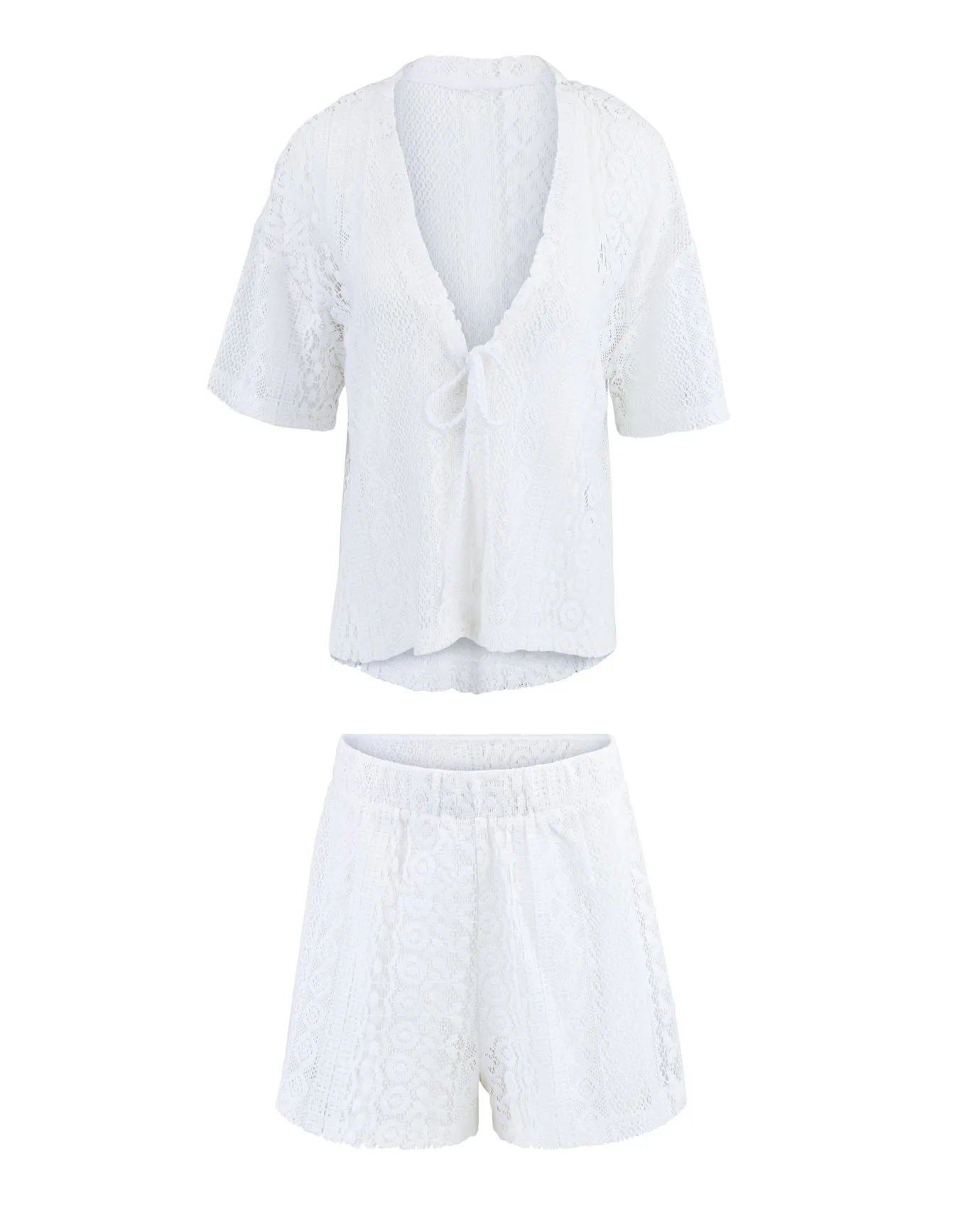 Nika Damen-Badebekleidung Zweiteiliges Bade-Cover-up Top