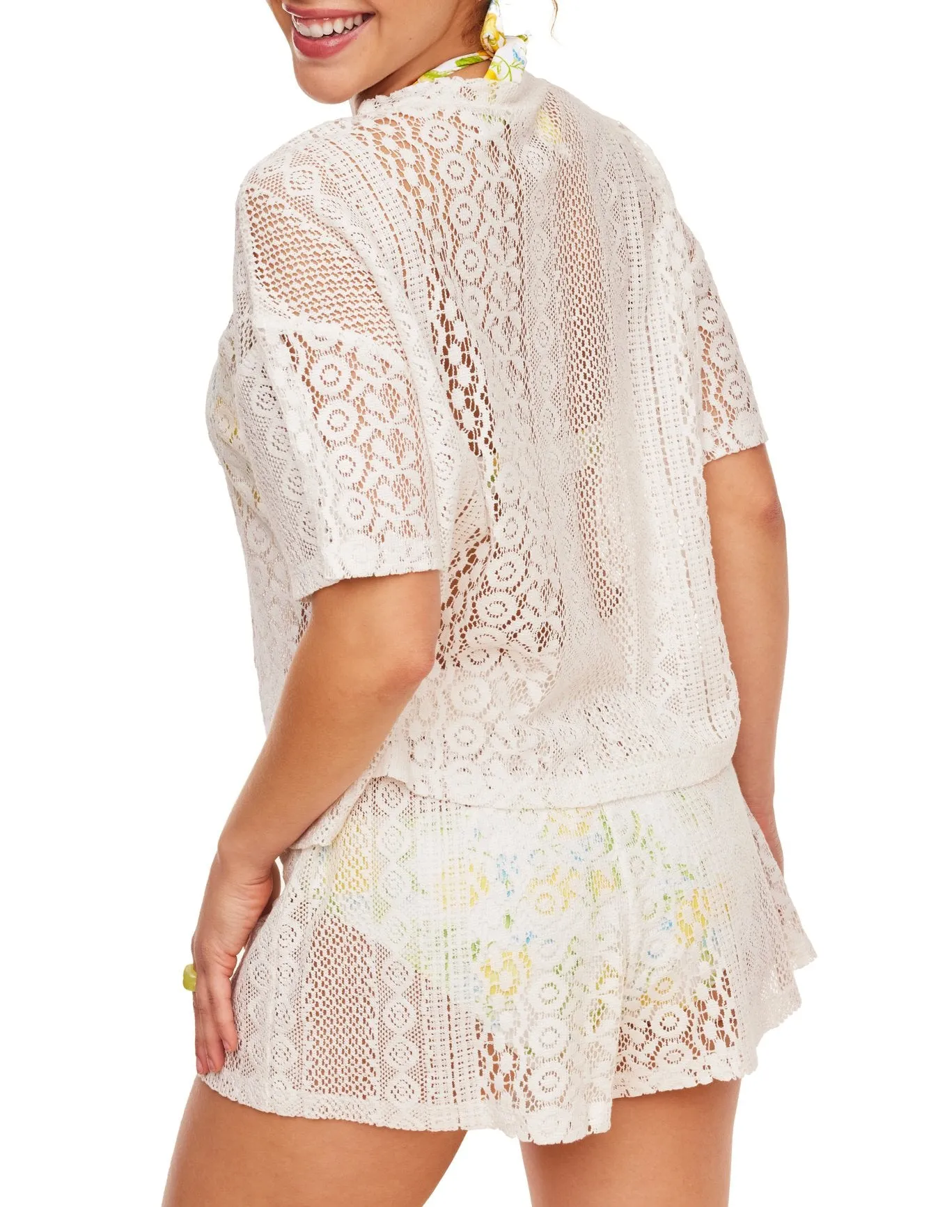 Nika Damen-Badebekleidung Zweiteiliges Bade-Cover-up Top