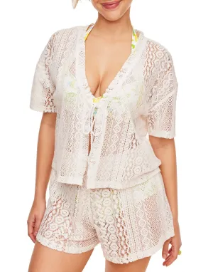 Nika Damen-Badebekleidung Zweiteiliges Bade-Cover-up Top
