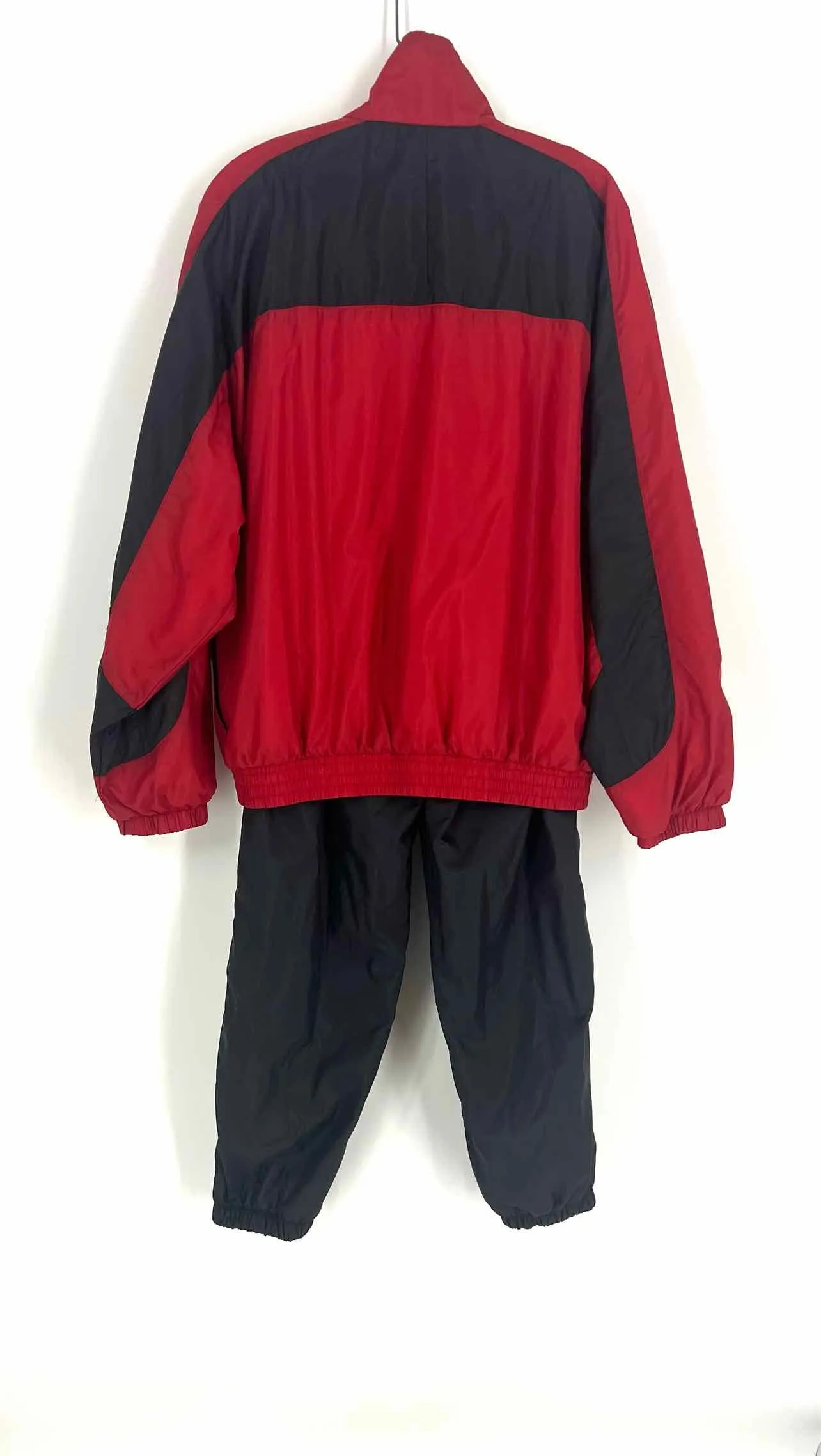 Nike Größe M Rot/Schwarz Vintage Activewear Jogginganzug mit Paneele