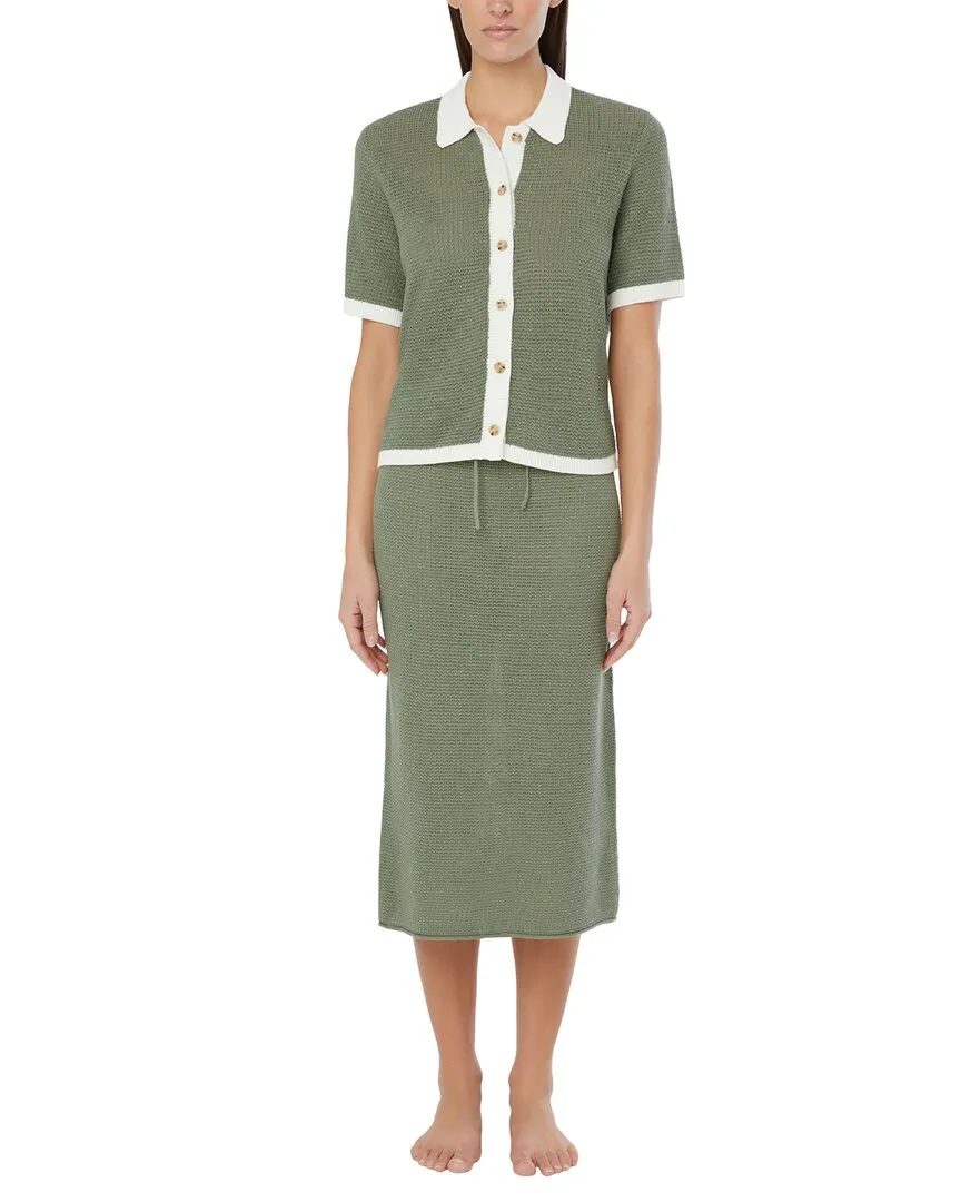 Onia Leinen Strickjacke mit Knöpfen