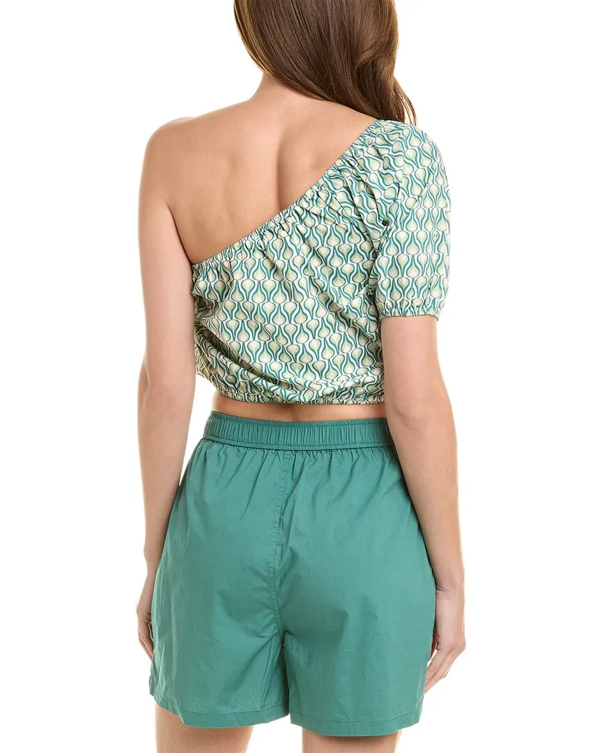 Onia Ein-Schulter Poplin Top