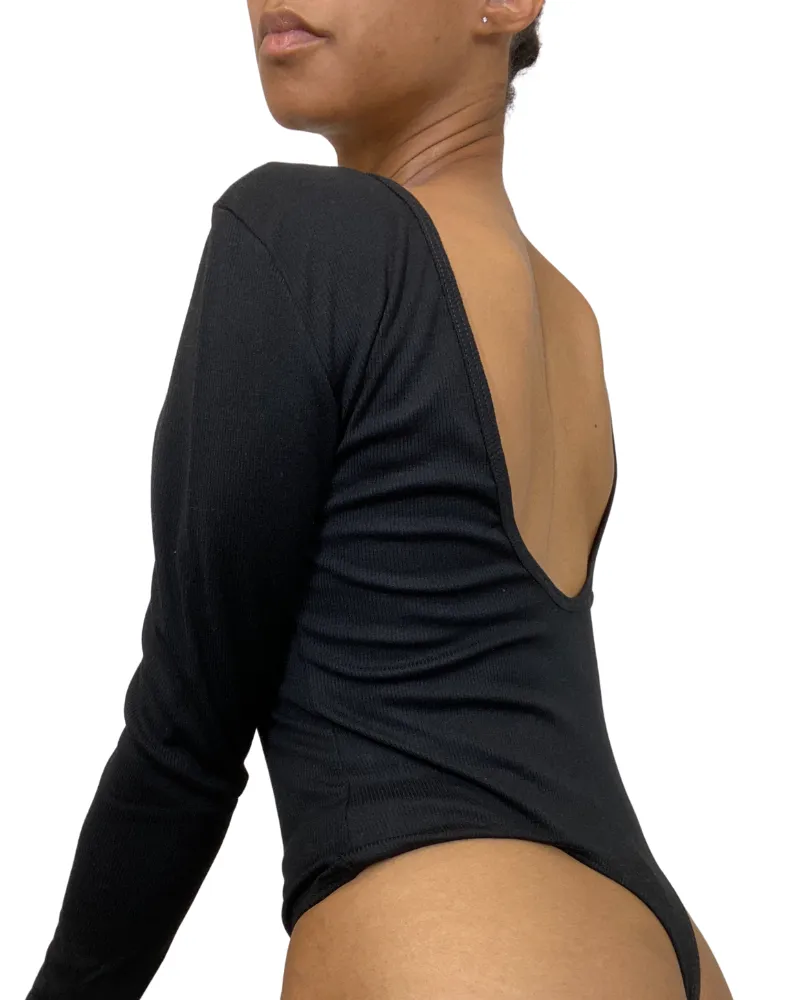 Onzie Flow Langarm-Leotard mit Rippenstruktur 3844