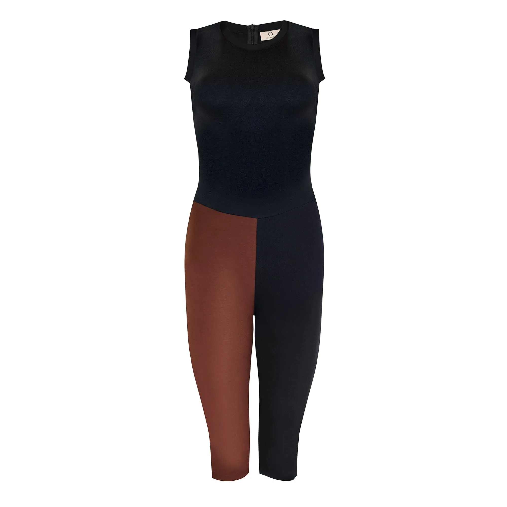 Bio-Baumwolle Fahrrad-Short-Overall | Schwarz & Braun