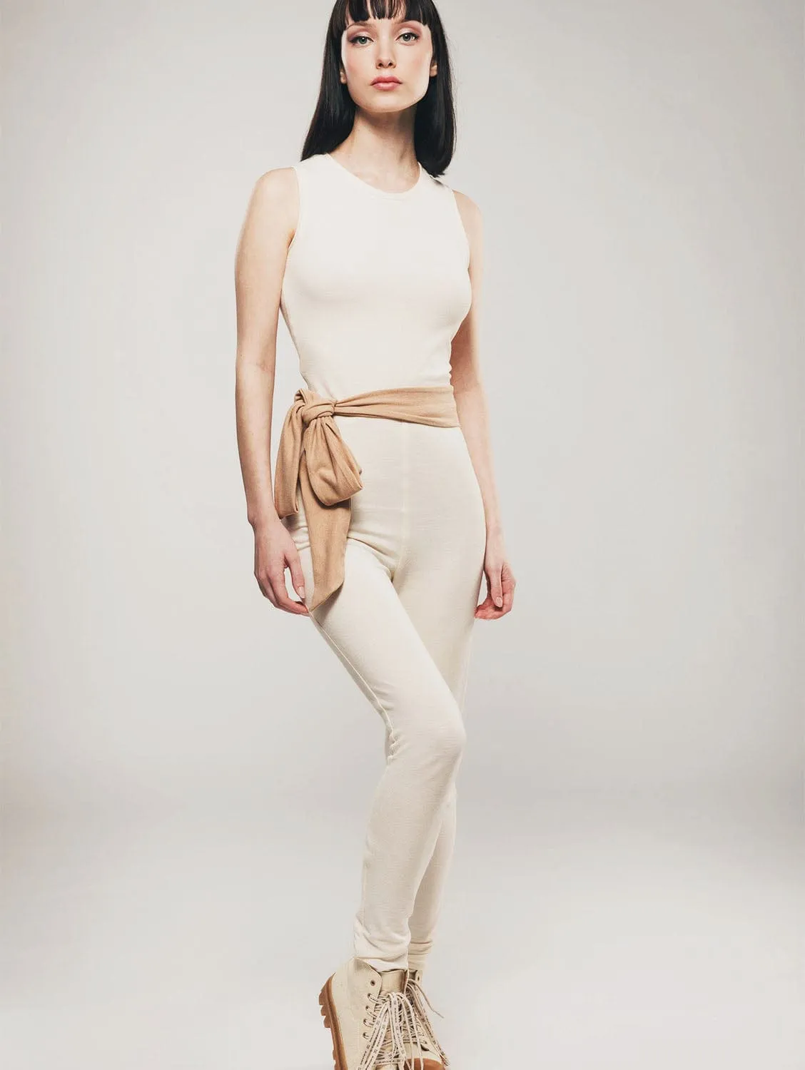 Bio-Baumwolle Stretch-Overall | Ecru