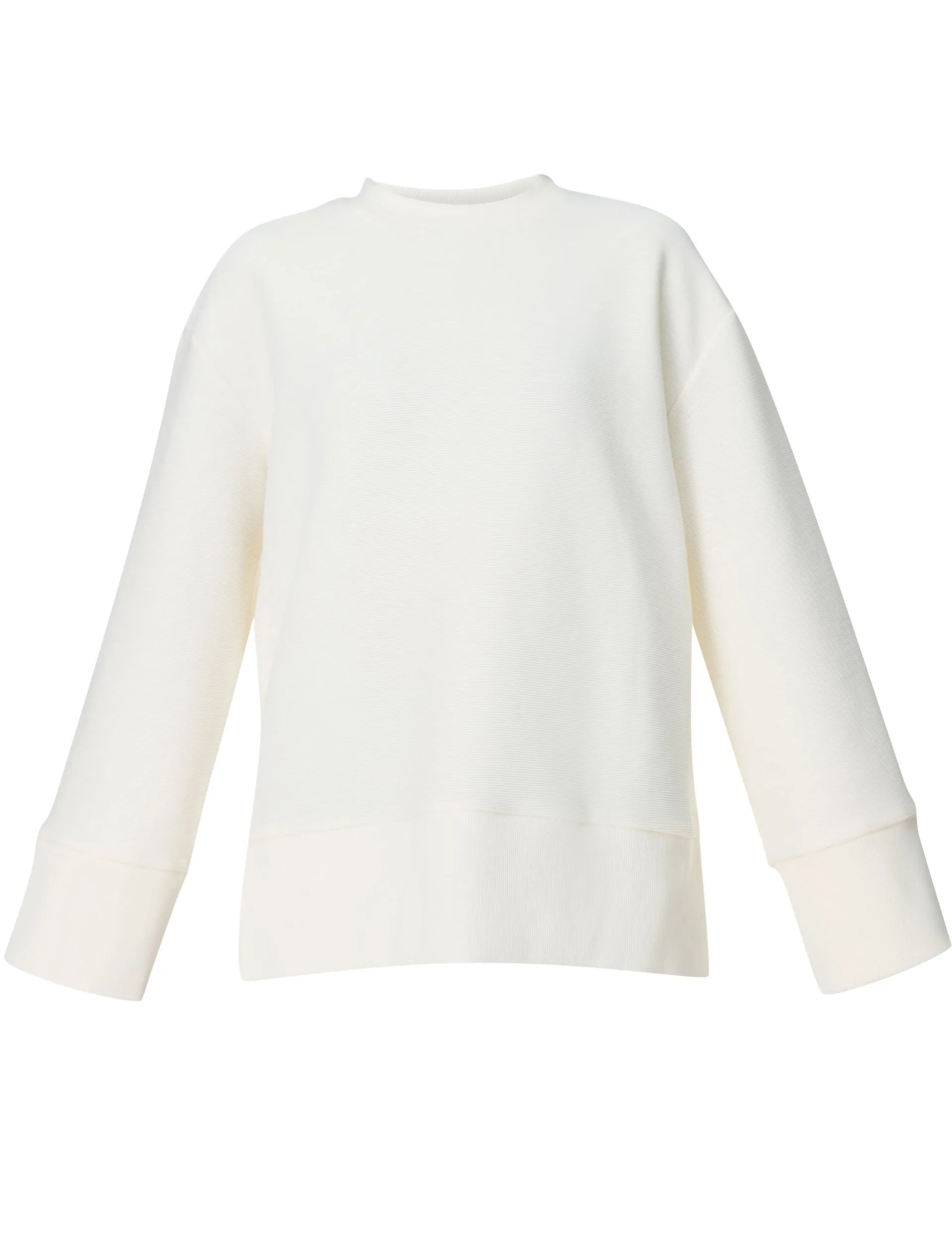 Friedliches Rippen-Sweatshirt - Lilyweiß