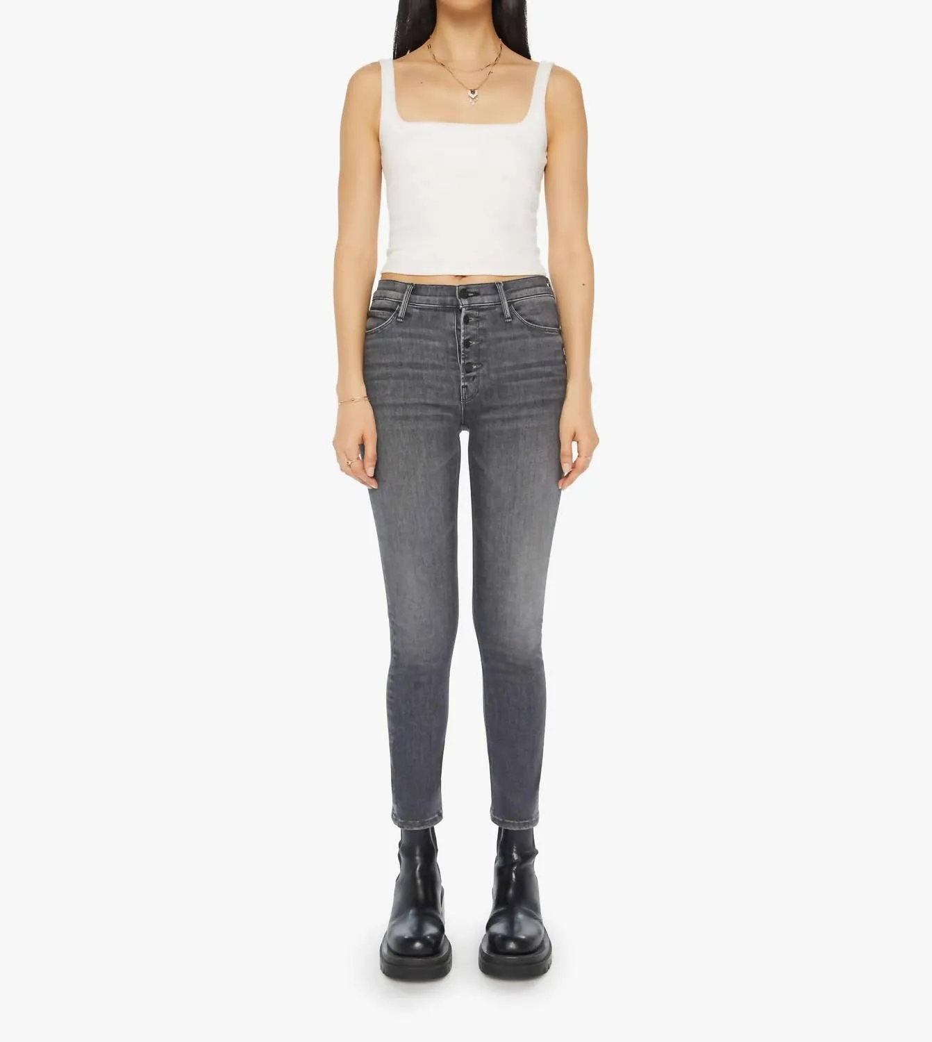 Pixie Mid Rise Dazzler Knöcheljeans