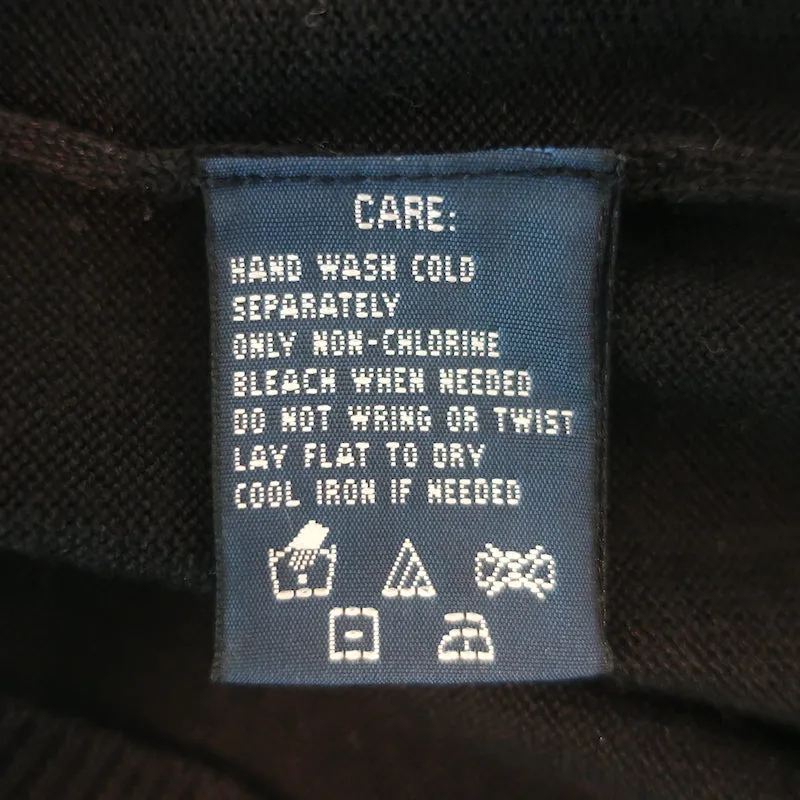 Polo Ralph Lauren Twist-Front Strick-Keyhole-Top Schwarz Seide-Kaschmir Größe M
