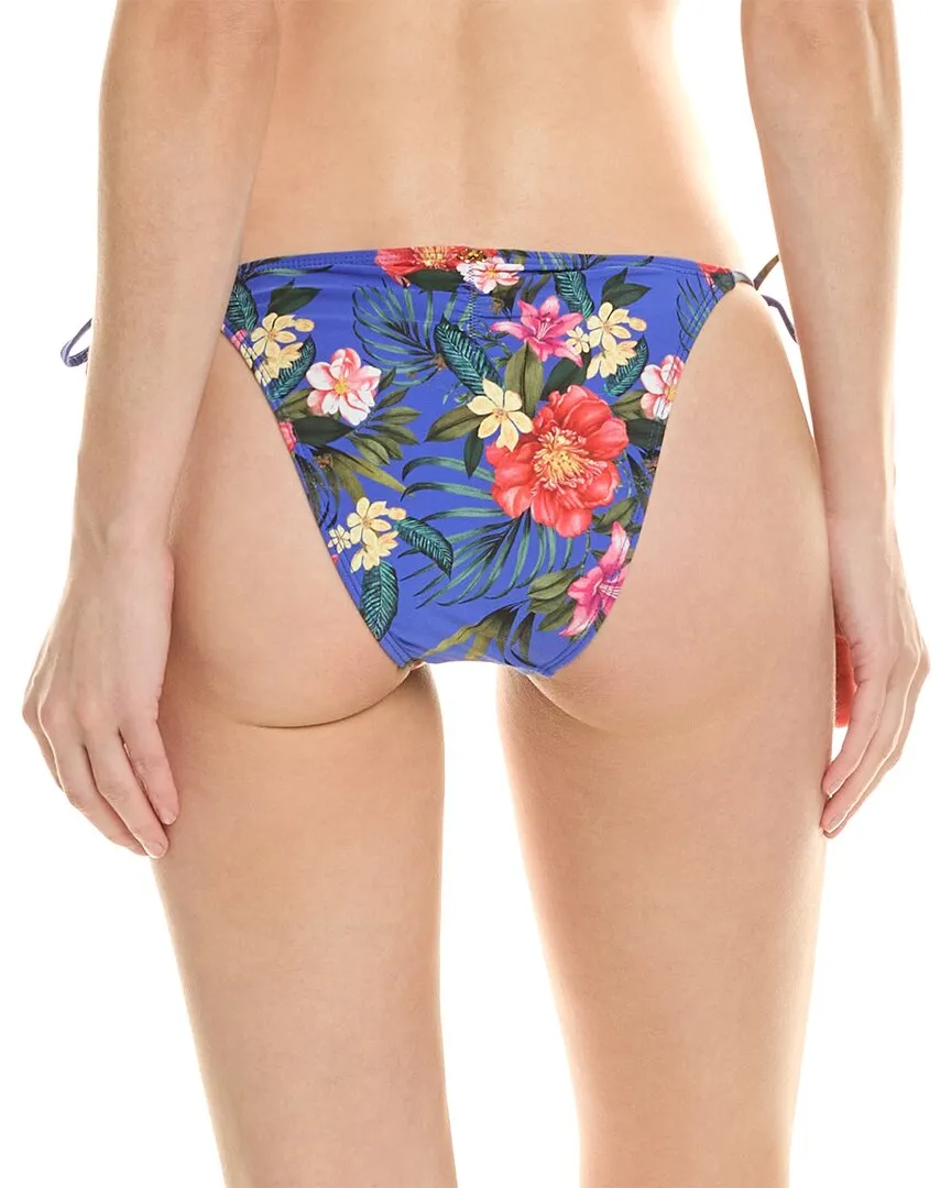 PQ Swim Bestickter String-Tanga Bikini-Boden