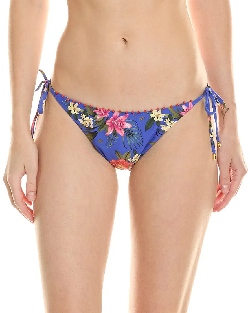 PQ Swim Bestickter String-Tanga Bikini-Boden