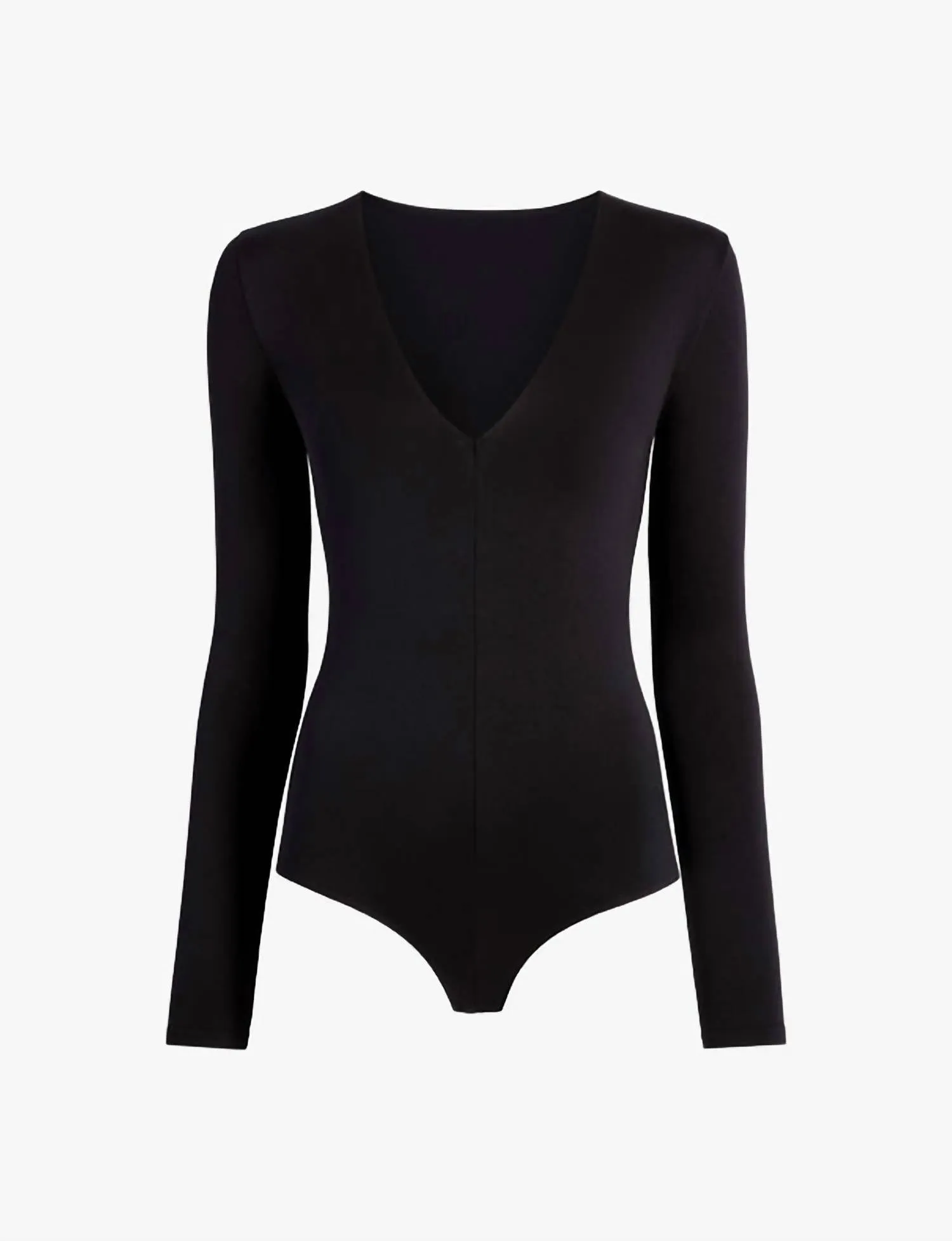 Prima Ballet Deep V Bodysuit in Schwarz