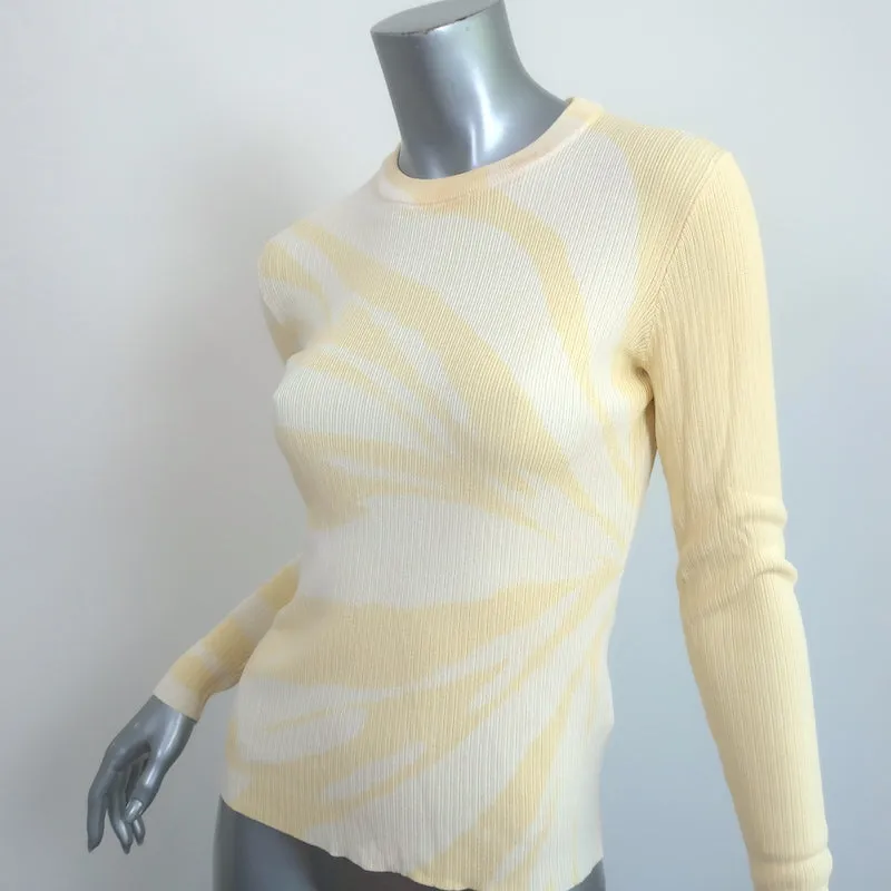 Proenza Schouler Langarm-Shirt in Tie-Dye-Optik Gelb Baumwollmix Größe XS