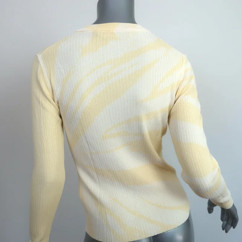 Proenza Schouler Langarm-Shirt in Tie-Dye-Optik Gelb Baumwollmix Größe XS