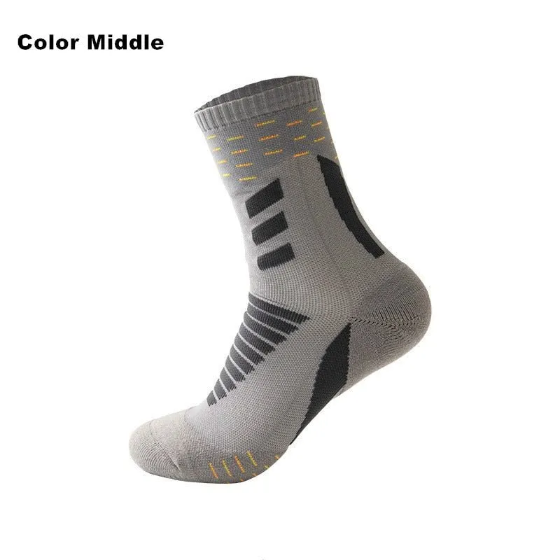 Professionelle Laufsocken aus Baumwolle, dicke Frotteesocken für Sommer, Basketball, Tennis, Herren Sportsocken mit Stoßdämpfung und Feuchtigkeitstransport