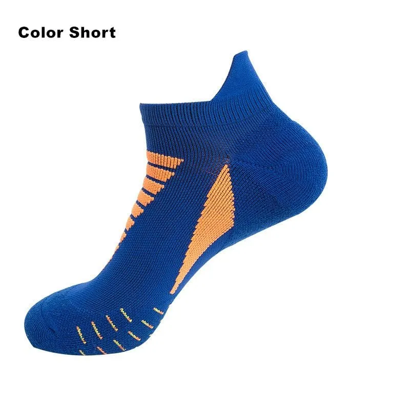 Professionelle Laufsocken aus Baumwolle, dicke Frotteesocken für Sommer, Basketball, Tennis, Herren Sportsocken mit Stoßdämpfung und Feuchtigkeitstransport
