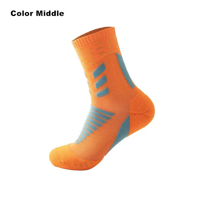 Professionelle Laufsocken aus Baumwolle, dicke Frotteesocken für Sommer, Basketball, Tennis, Herren Sportsocken mit Stoßdämpfung und Feuchtigkeitstransport