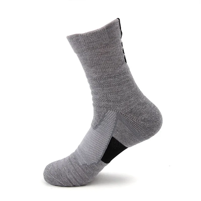 Professionelle Laufsocken aus Baumwolle, dicke Frotteesocken für Sommer, Basketball, Tennis, Herren Sportsocken mit Stoßdämpfung und Feuchtigkeitstransport