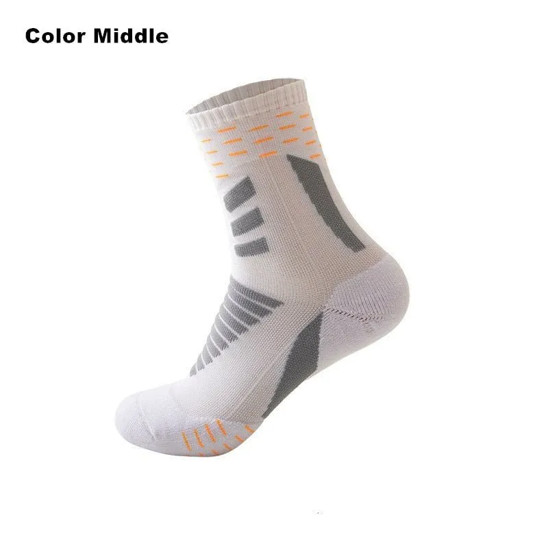 Professionelle Laufsocken aus Baumwolle, dicke Frotteesocken für Sommer, Basketball, Tennis, Herren Sportsocken mit Stoßdämpfung und Feuchtigkeitstransport