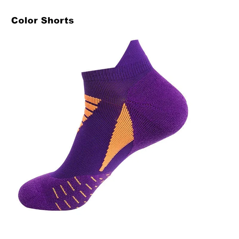 Professionelle Laufsocken aus Baumwolle, dicke Frotteesocken für Sommer, Basketball, Tennis, Herren Sportsocken mit Stoßdämpfung und Feuchtigkeitstransport