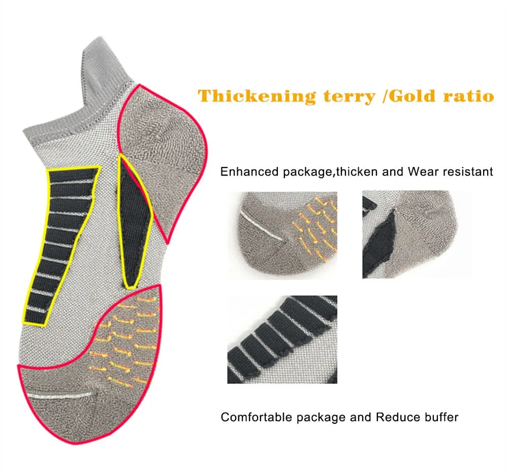 Professionelle Laufsocken aus Baumwolle, dicke Frotteesocken für Sommer, Basketball, Tennis, Herren Sportsocken mit Stoßdämpfung und Feuchtigkeitstransport