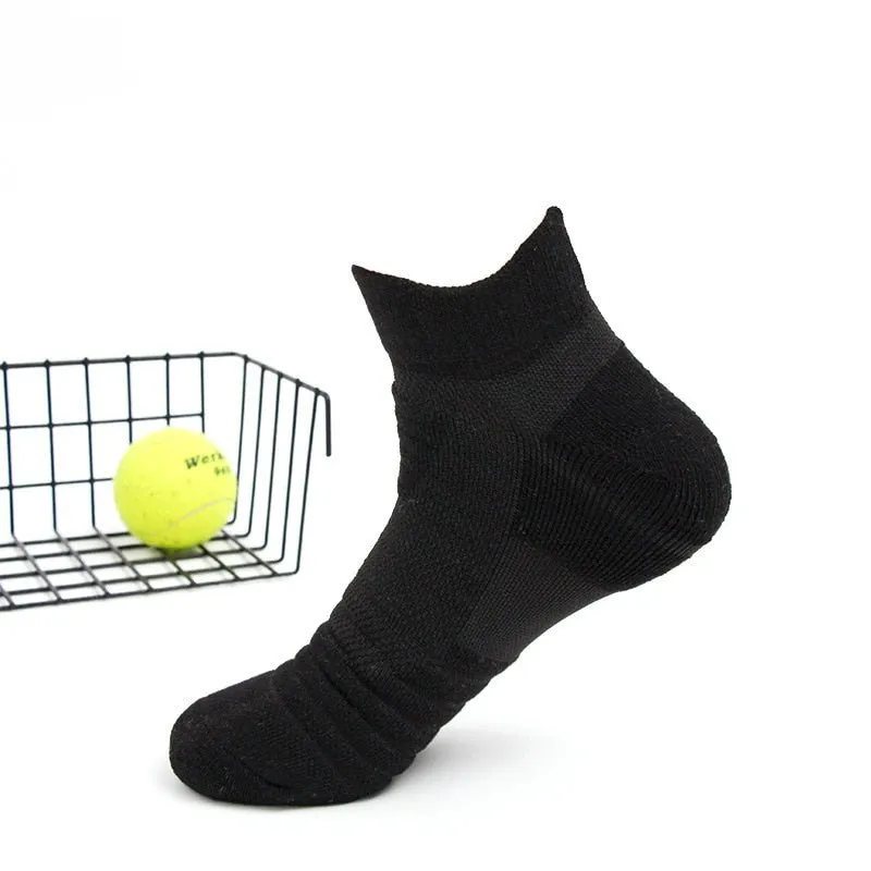 Professionelle Laufsocken aus Baumwolle, dicke Frotteesocken für Sommer, Basketball, Tennis, Herren Sportsocken mit Stoßdämpfung und Feuchtigkeitstransport