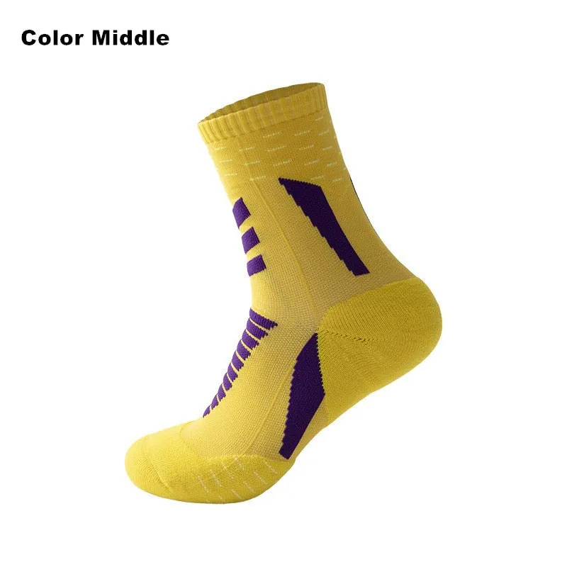 Professionelle Laufsocken aus Baumwolle, dicke Frotteesocken für Sommer, Basketball, Tennis, Herren Sportsocken mit Stoßdämpfung und Feuchtigkeitstransport
