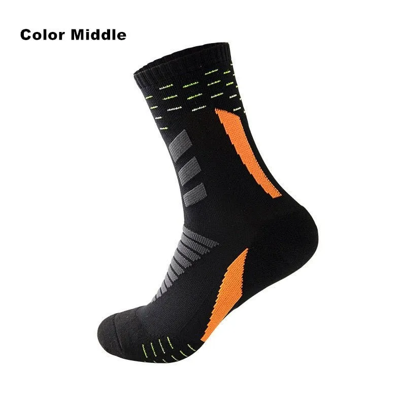 Professionelle Laufsocken aus Baumwolle, dicke Frotteesocken für Sommer, Basketball, Tennis, Herren Sportsocken mit Stoßdämpfung und Feuchtigkeitstransport